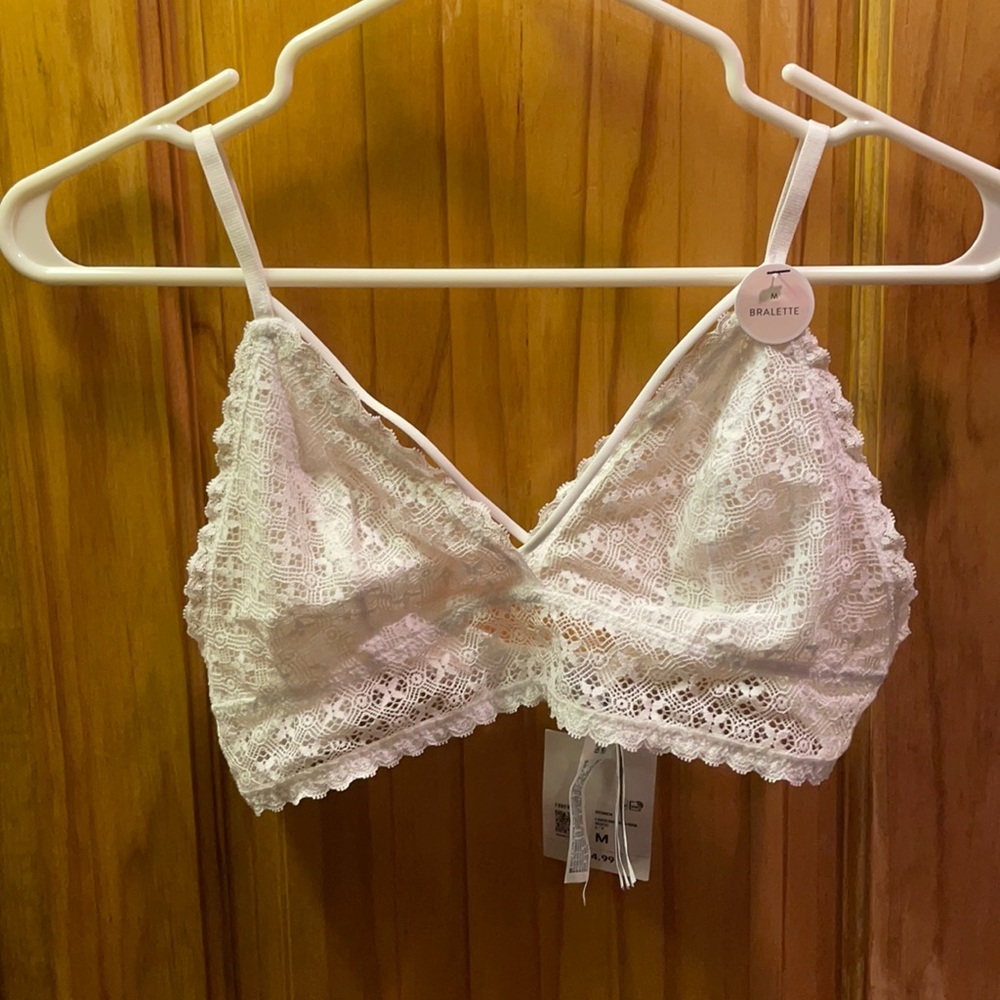 white bralette